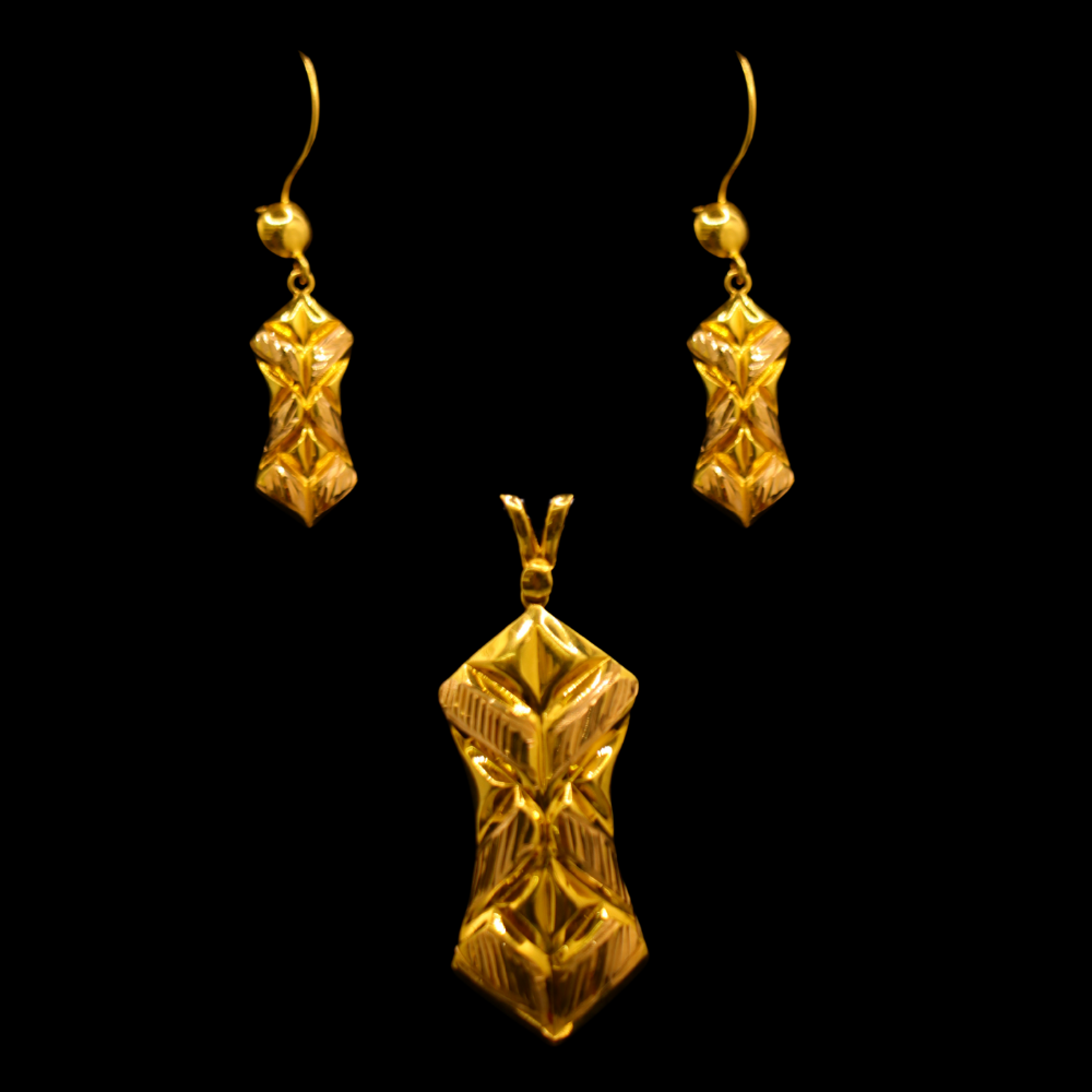 21K Gold Pendant Set